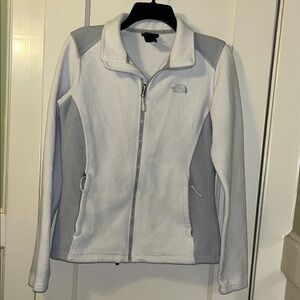 The North Face Women's Snowy White and Soft Gray Fleece Jacket